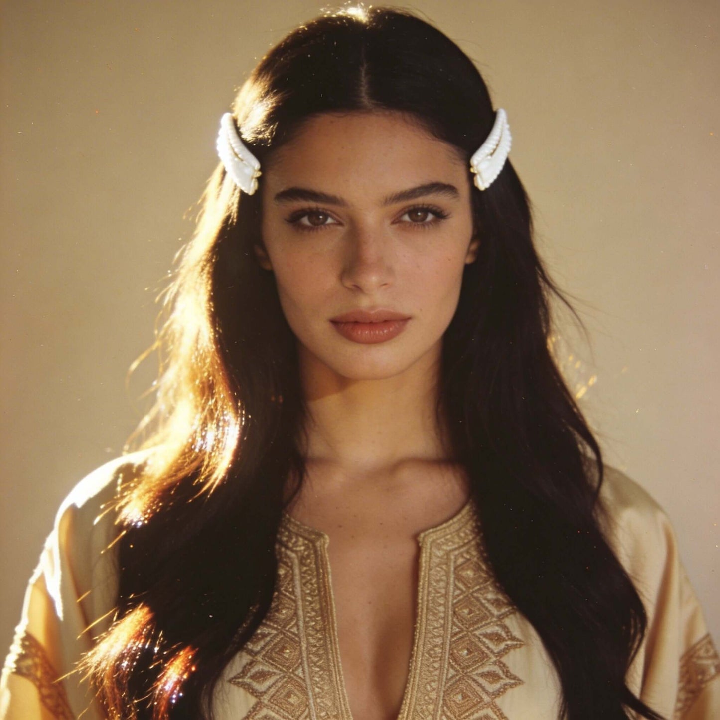 Femme marocaine aux cheveux longs et brillants – résultat pousse de cheveux naturelle au Maroc avec Rïhla