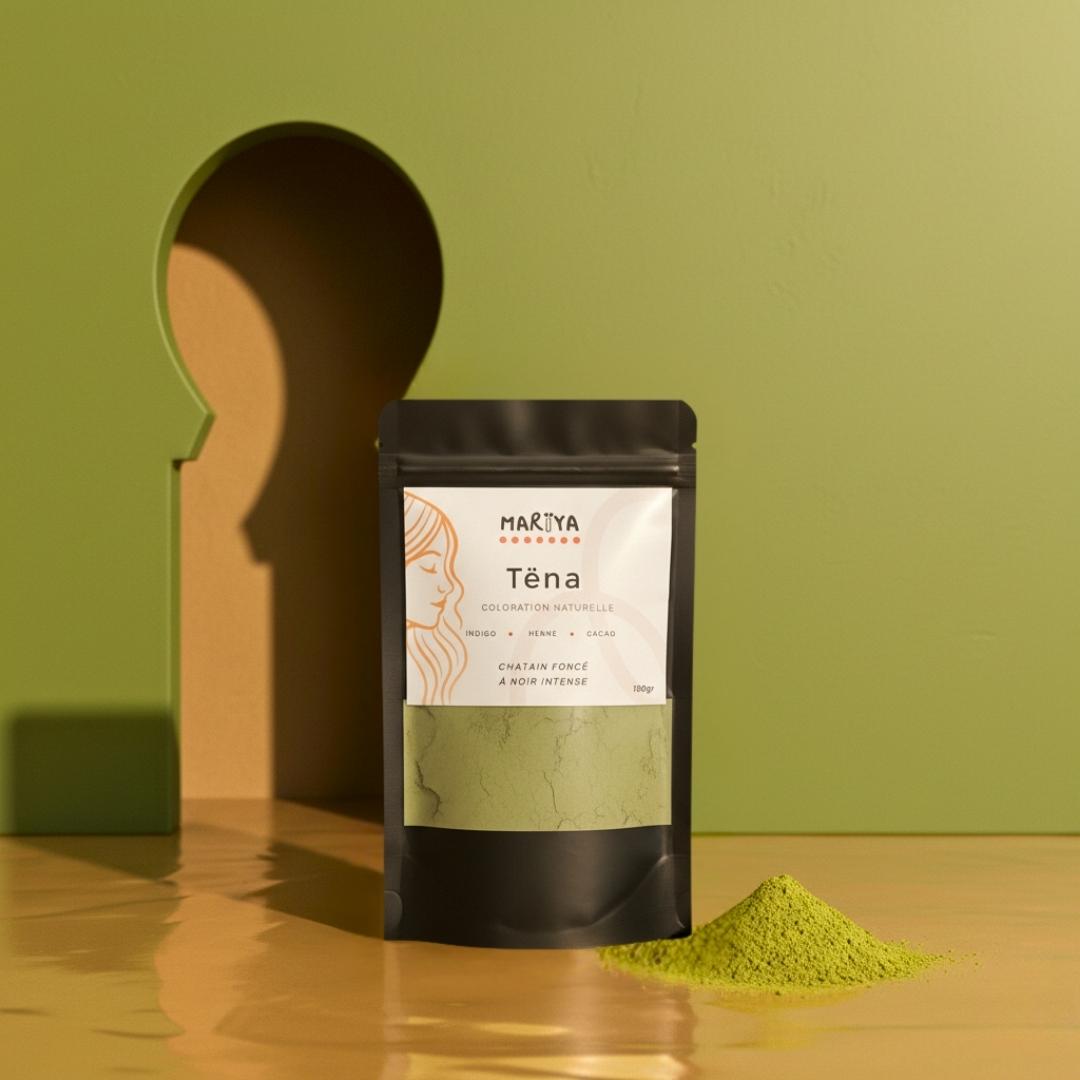 TËNA — Coloration Naturelle 100 % Plantes (Châtain Foncé → Noir)