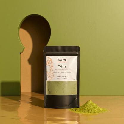 TËNA — Coloration Naturelle 100 % Plantes (Châtain Foncé → Noir)